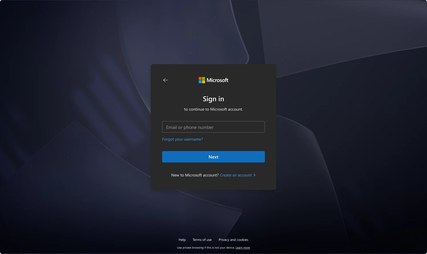 Micorosft Login