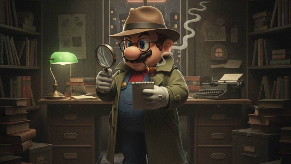 Foto de Mario detective generada por IA