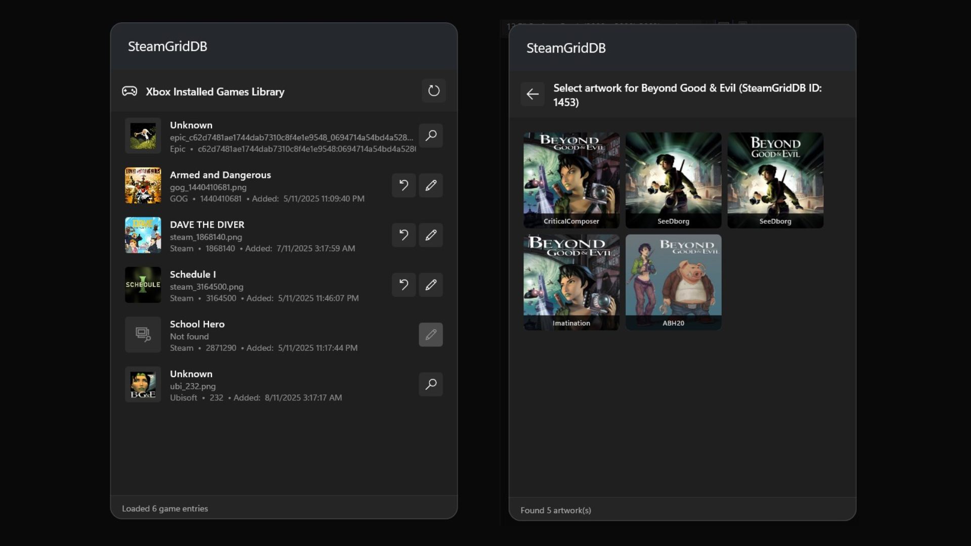 Steamgriddb Para Xbox Es Un Widget En La Barra De Juegos Que Corrige Las Portadas De Juegos En La App De Xbox